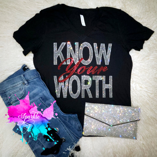 Know Your Worth Crystallized Tee