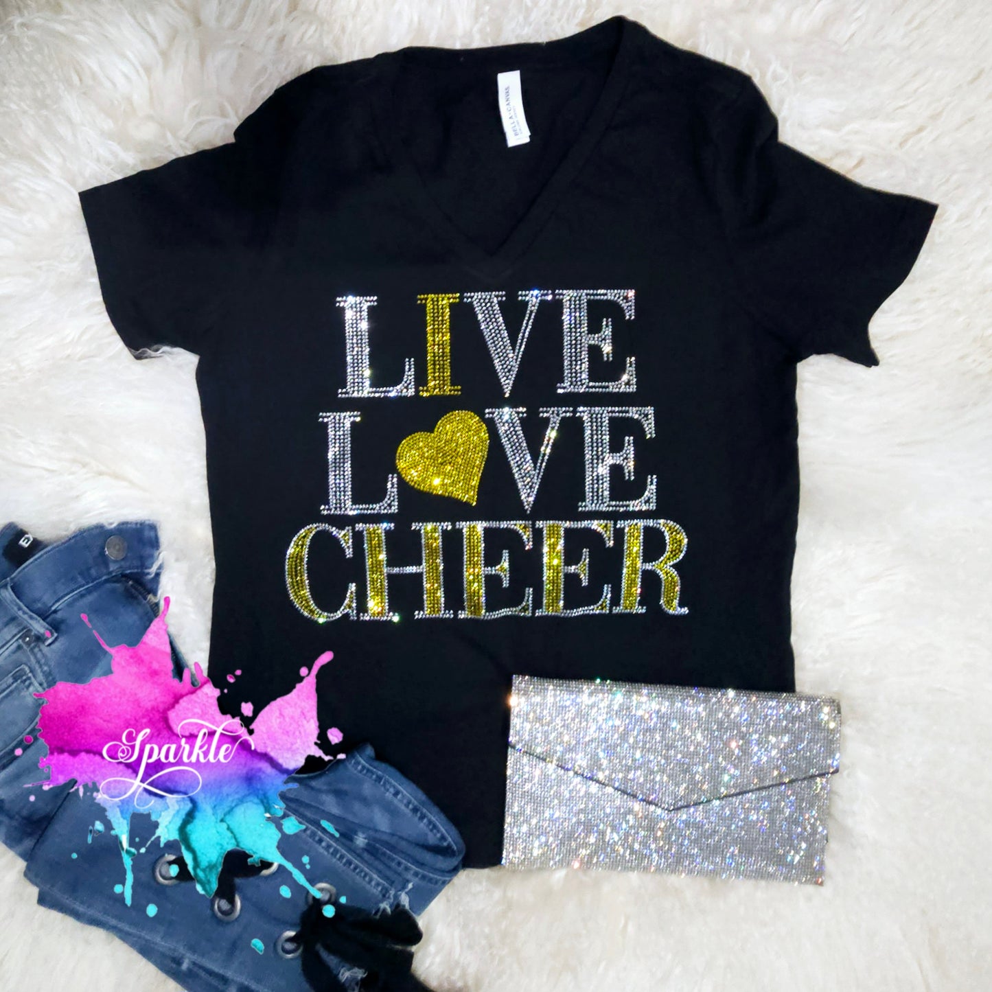 Live Love Cheer Crystallized Tee