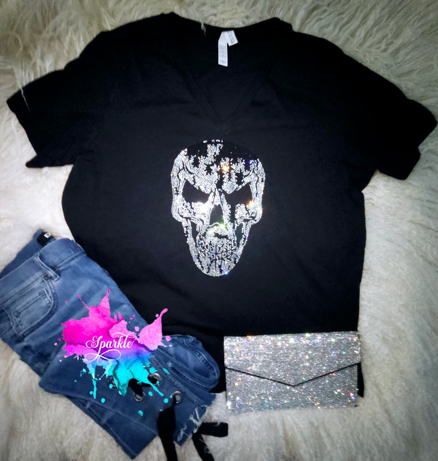 Smiling Skull Crystallized Tee