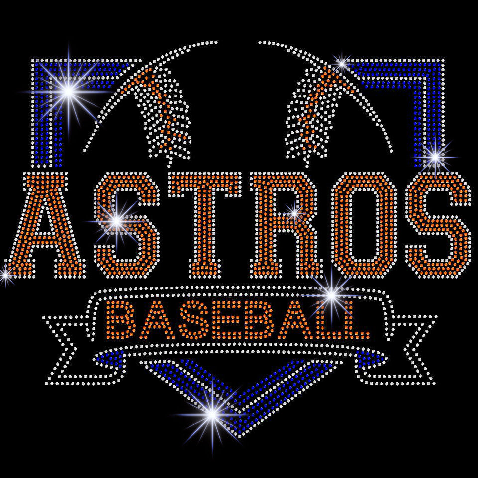 Astros Baseball Rhinestone Tee