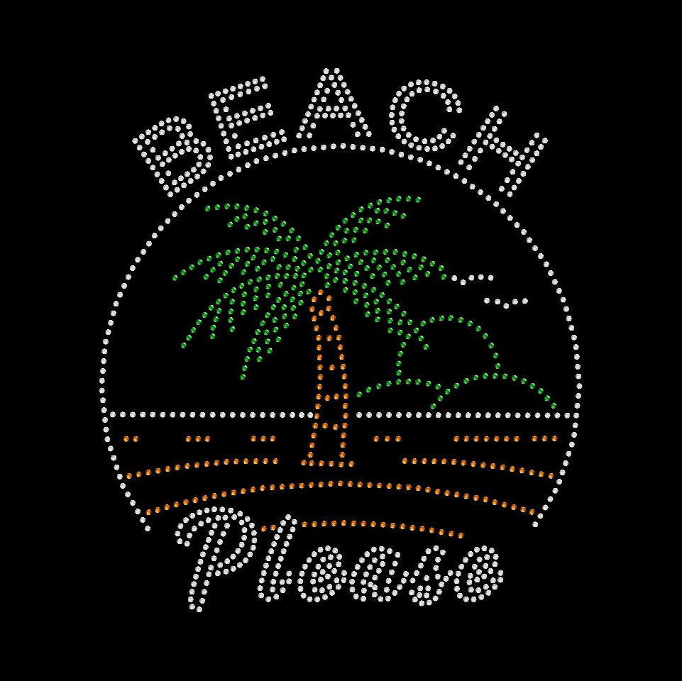 Beach Please Rhinestone Tee