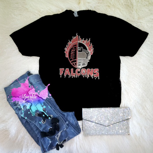 Flaming Falcons Crystallized Tee
