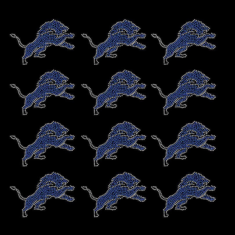 Lions Gang Sheet Rhinestone Transfers