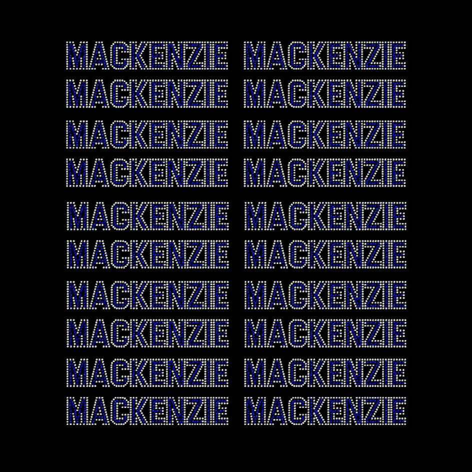 Custom Mackenzie Crystallized Hotfix Transfer