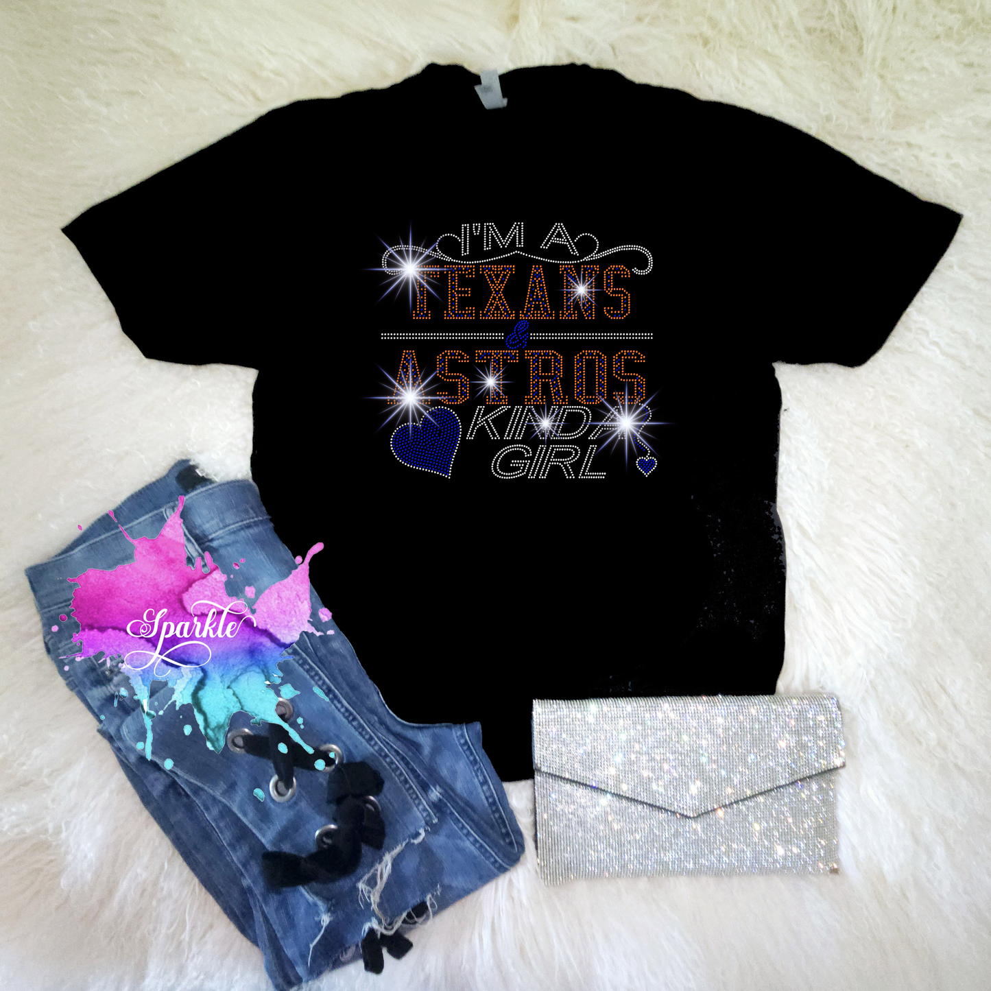 Texans & Astros Crystallized Tee