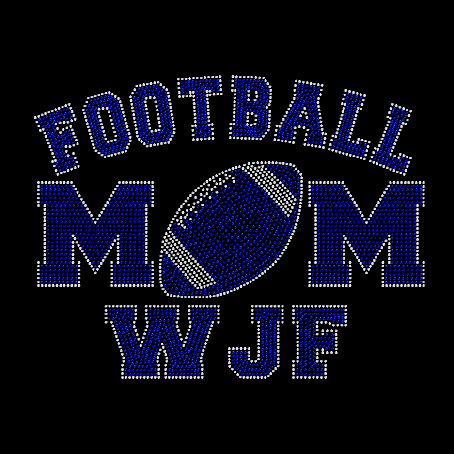 Custom Football Mom Rhinestone Tee