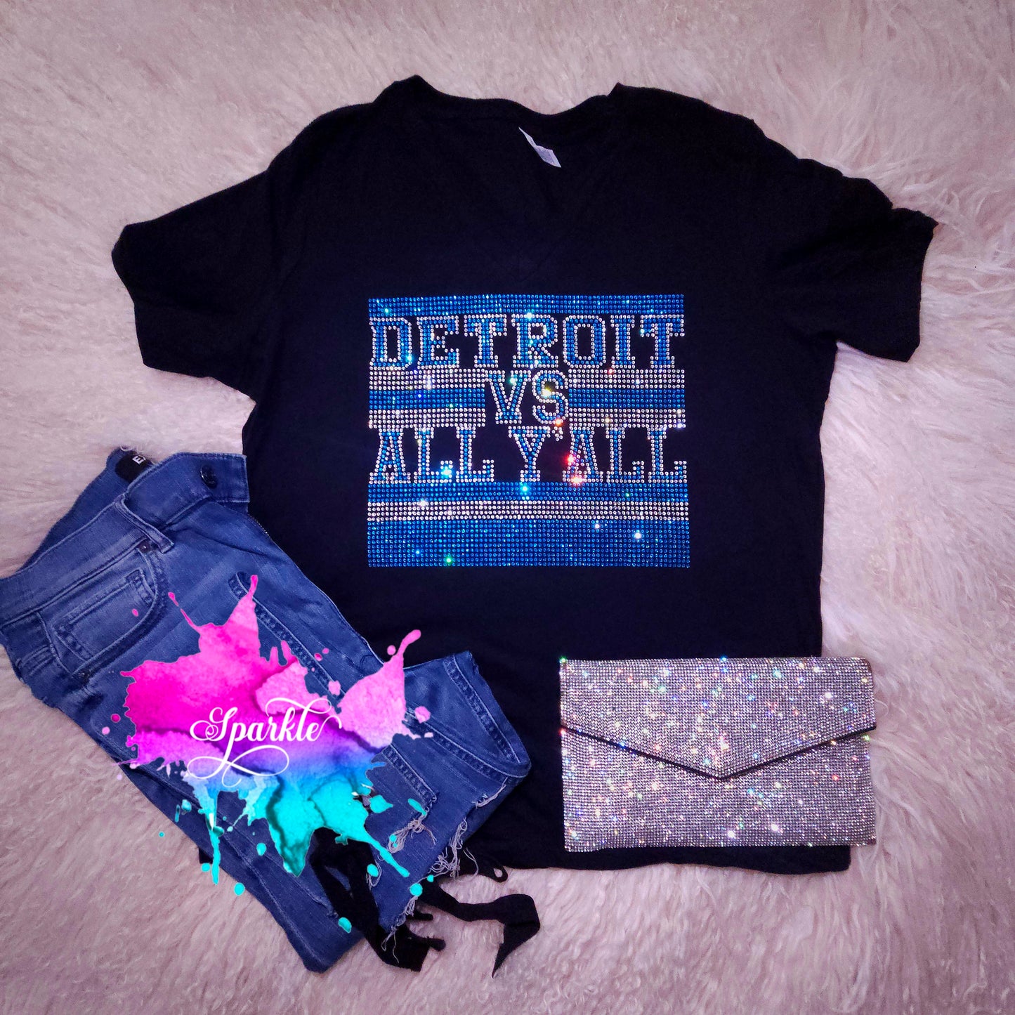 Detroit Vs All Y'all Crystallized Tee