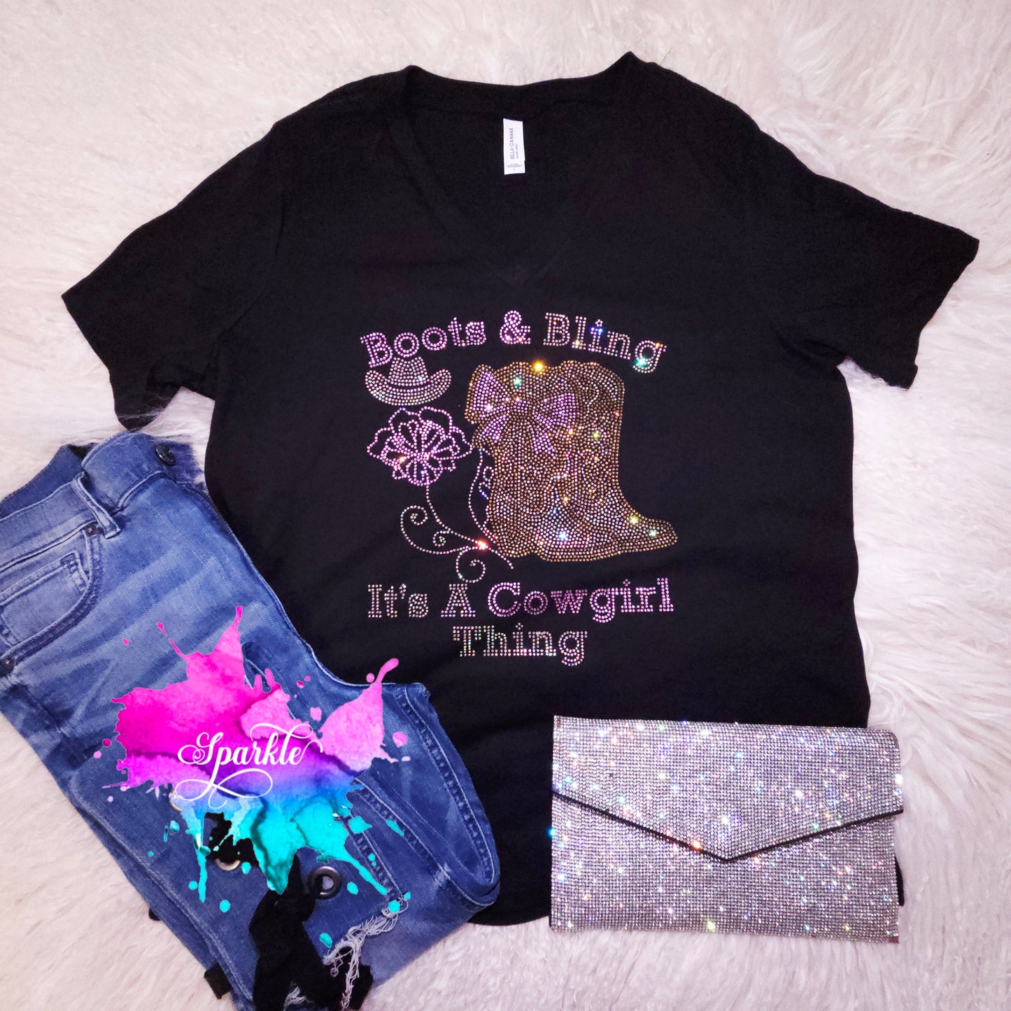 Boots & Bling Crystallized Tee