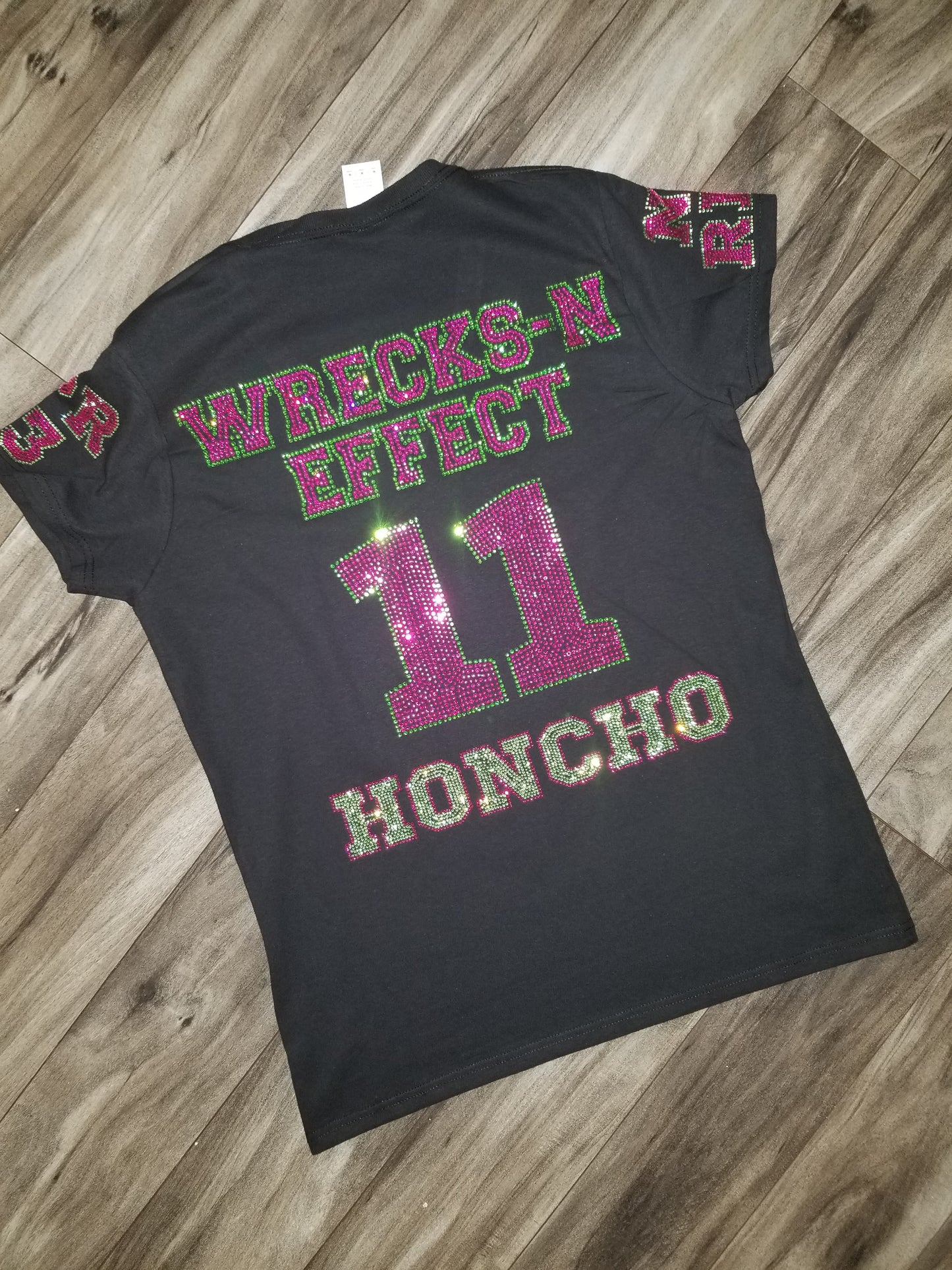 Crystallized Jersey Numbers Ombre Transfer