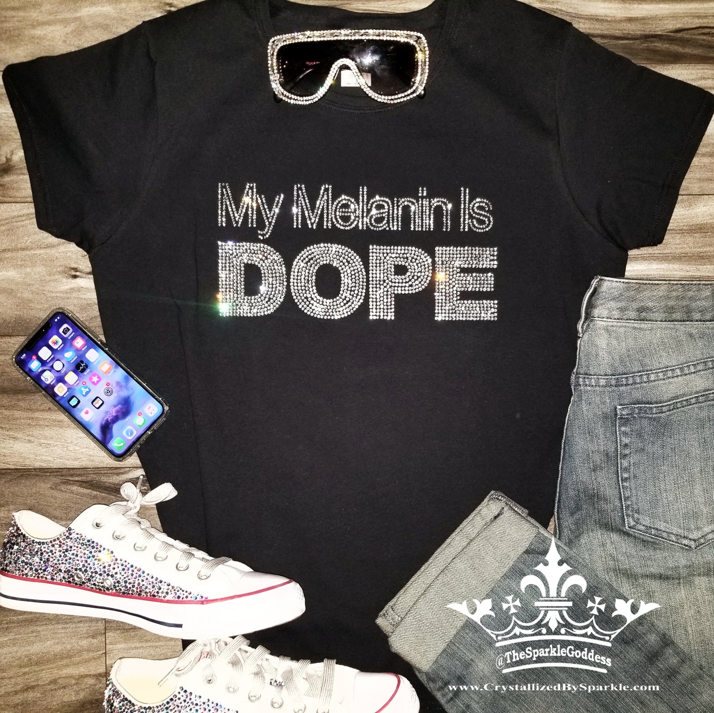 My Melanin is DOPE Crystallized Tee