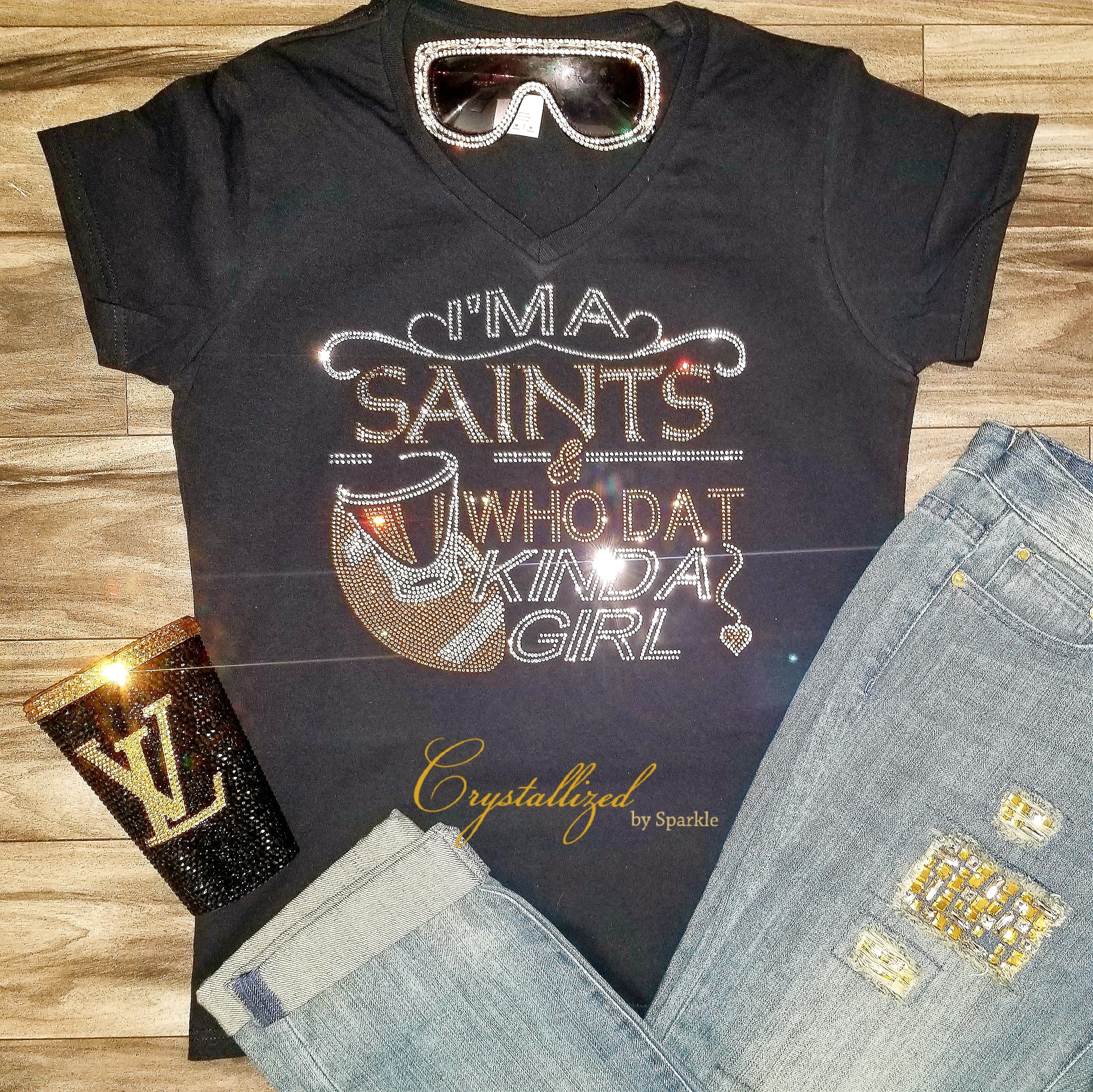 Saints and Who Dat Crystallized Tee – Crystallized Sparkle