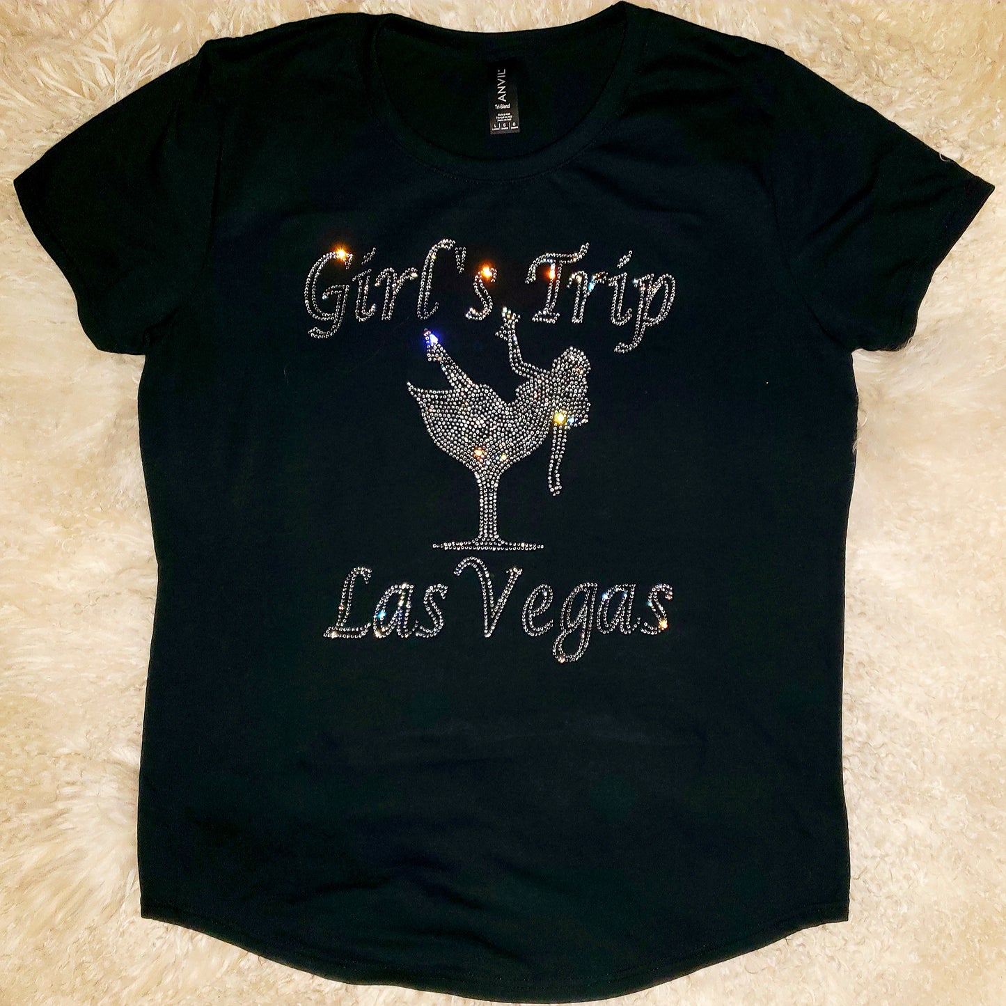 Girls Trip Las Vegas Rhinestone Tee
