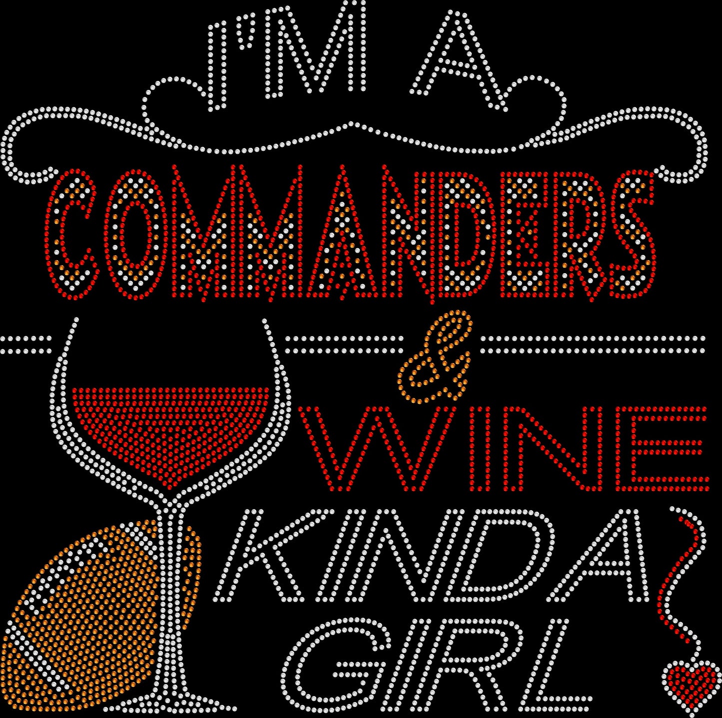 Commanders and Wine Crystallized Tee
