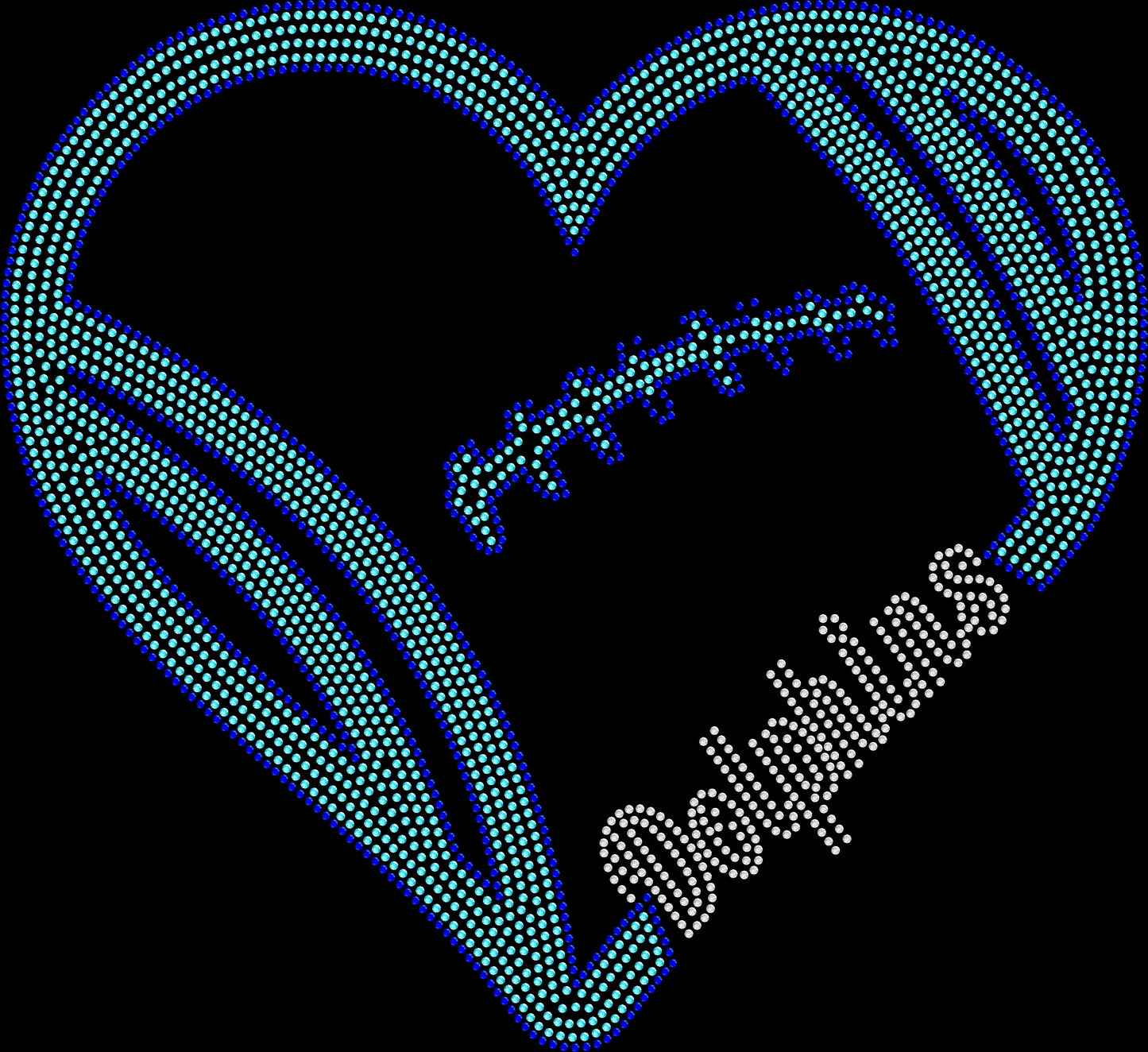 Dolphins Heart Crystallized Tee