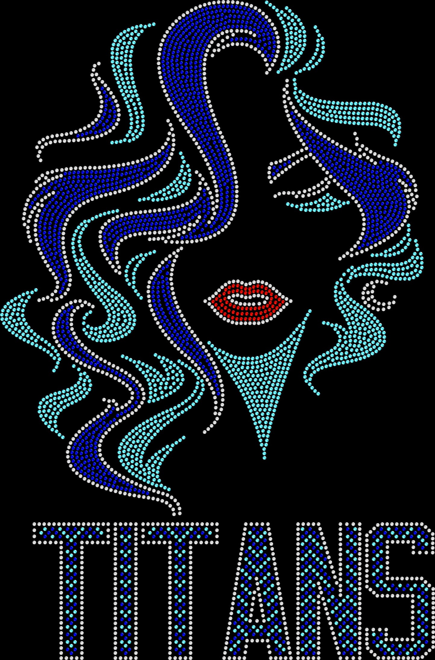 Fancy Hair Lady Titans Crystallized Tee