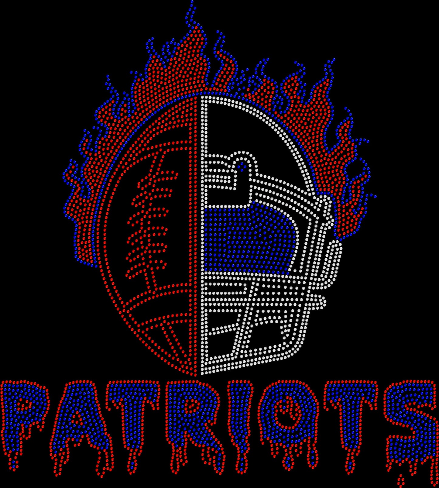 Flaming Patriots Crystallized Tee
