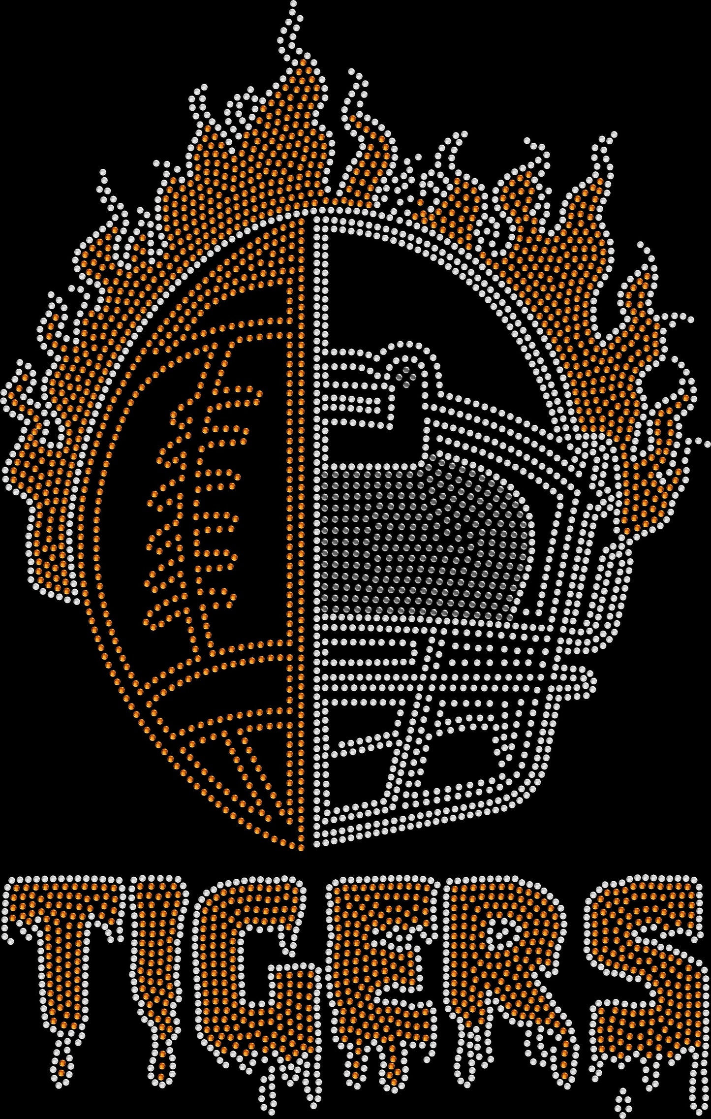 Flaming Tigers Crystallized Tee