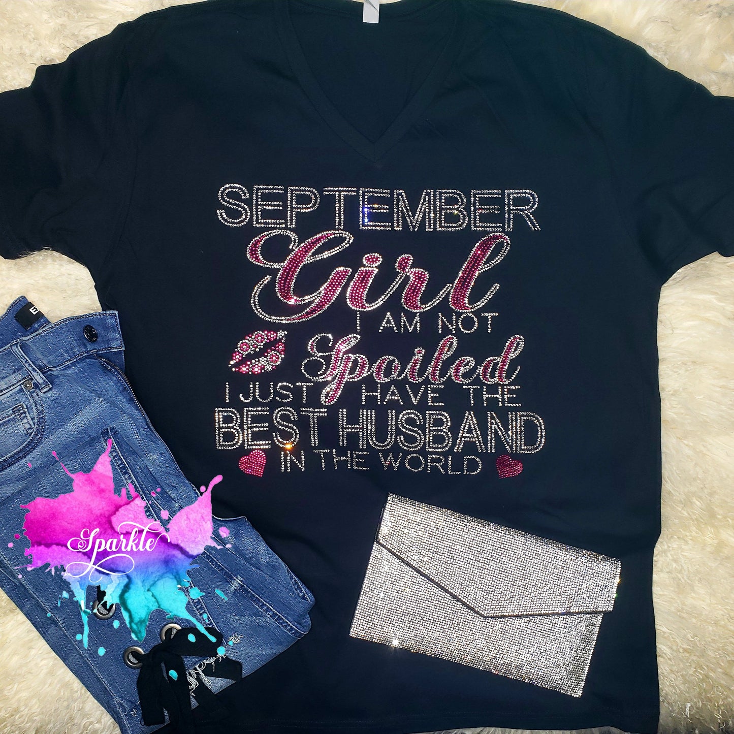 Spoiled By My Husband Crystallized Tee