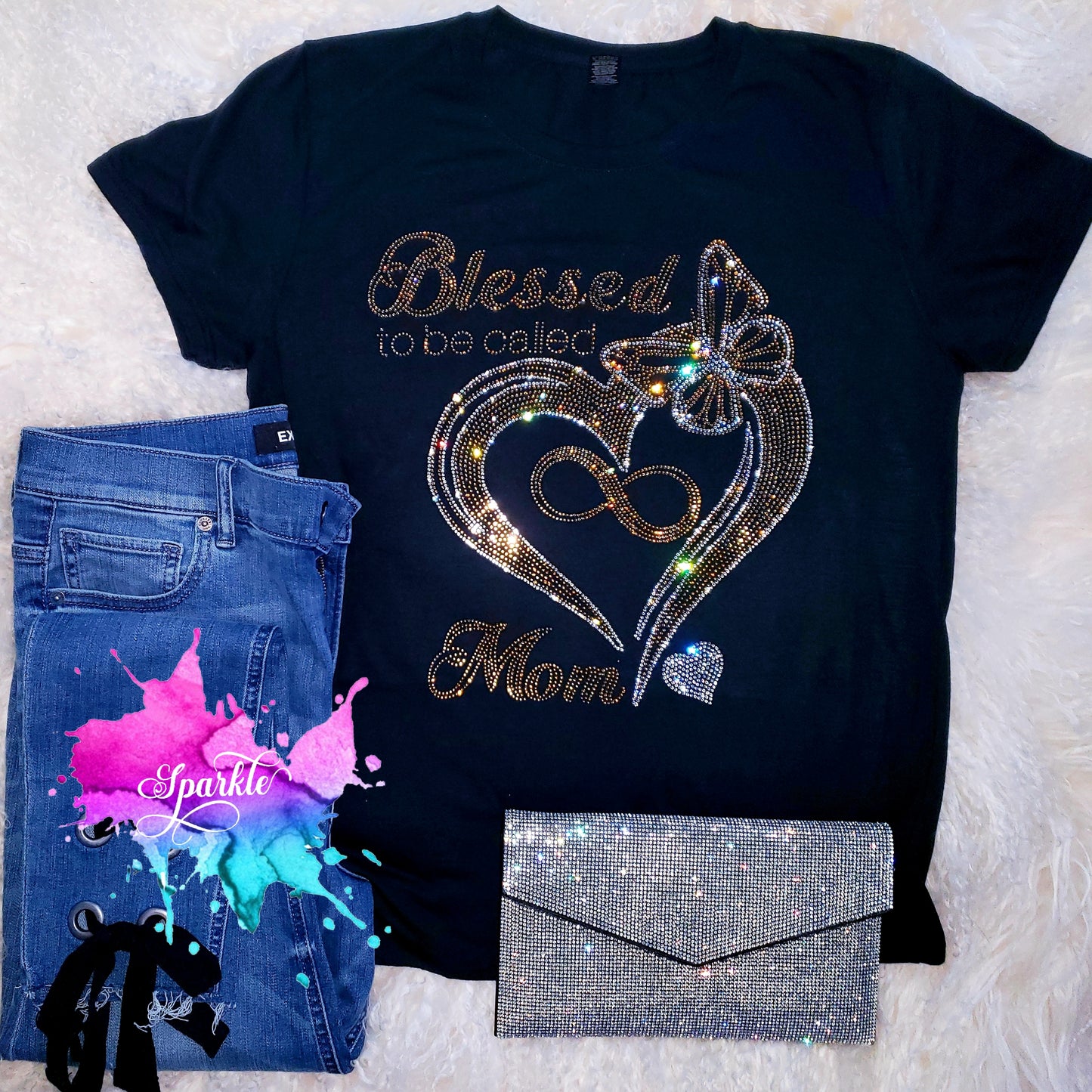 Blessed Mother Rhinestone Tee