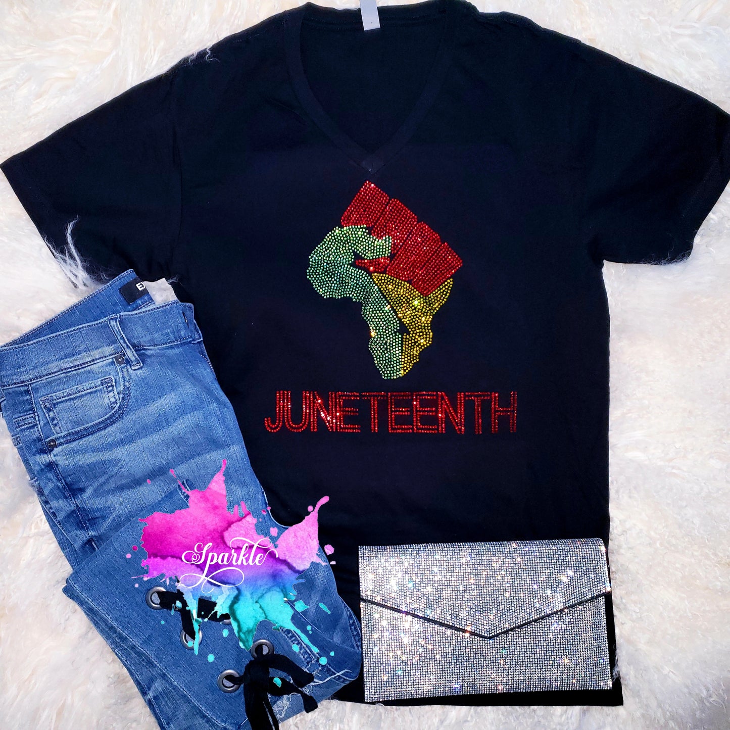 Juneteenth Fist Crystallized Tee