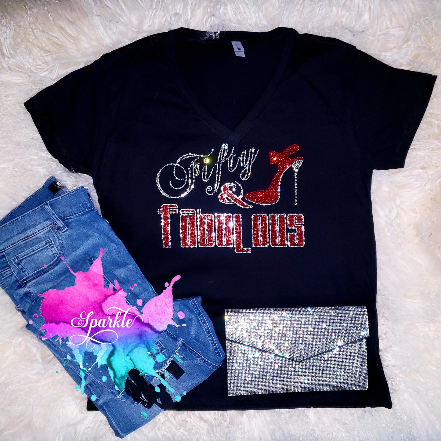 50 and Fabulous Crystallized Tee