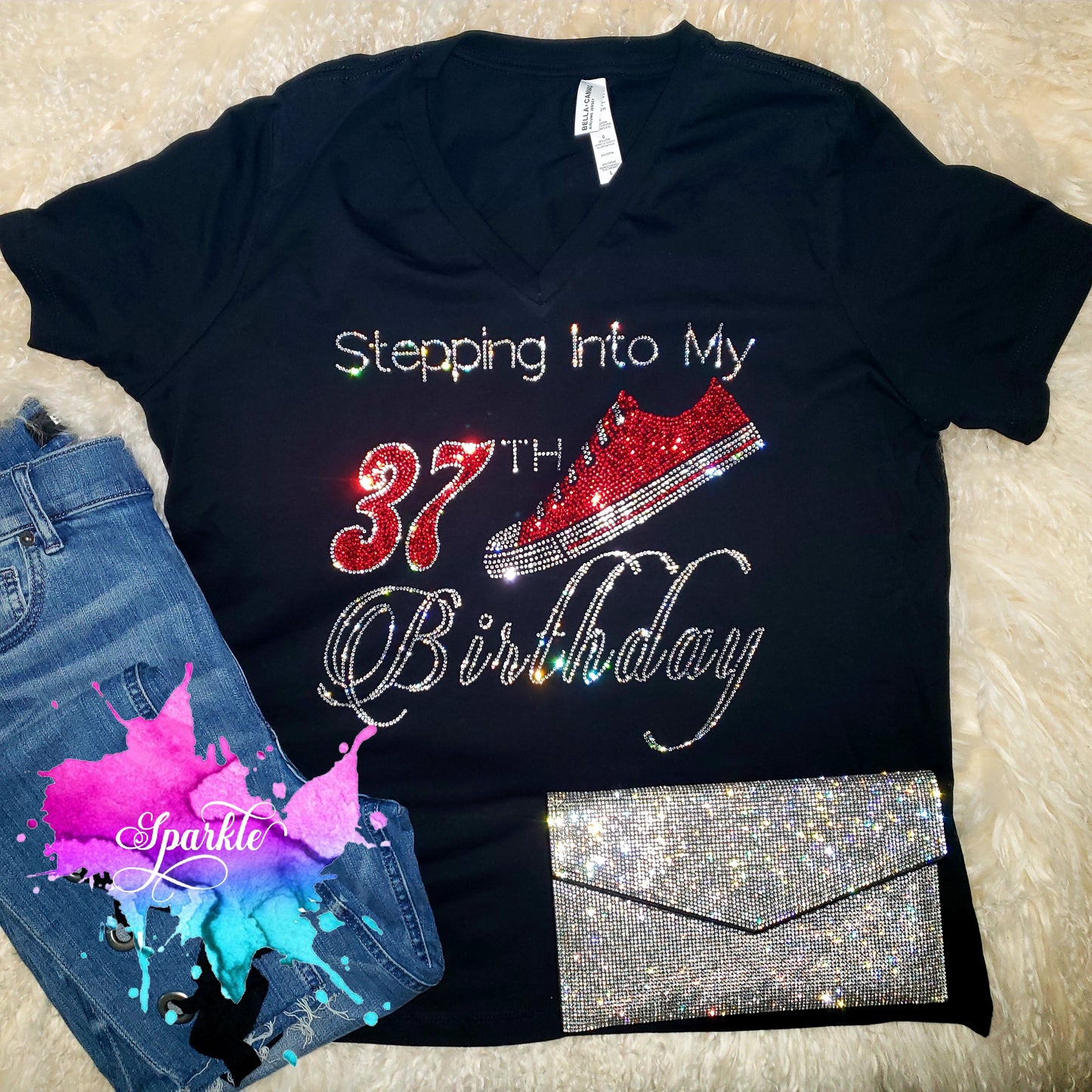 Stepping Into My Birthday Crystallized Tee