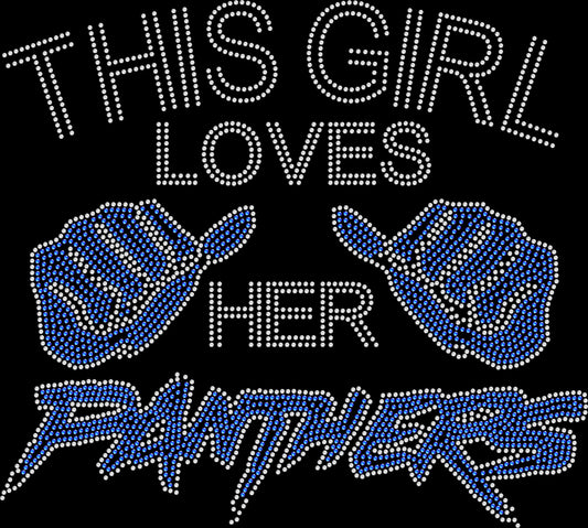 This Girl Loves Her Panthers Crystallized Tee
