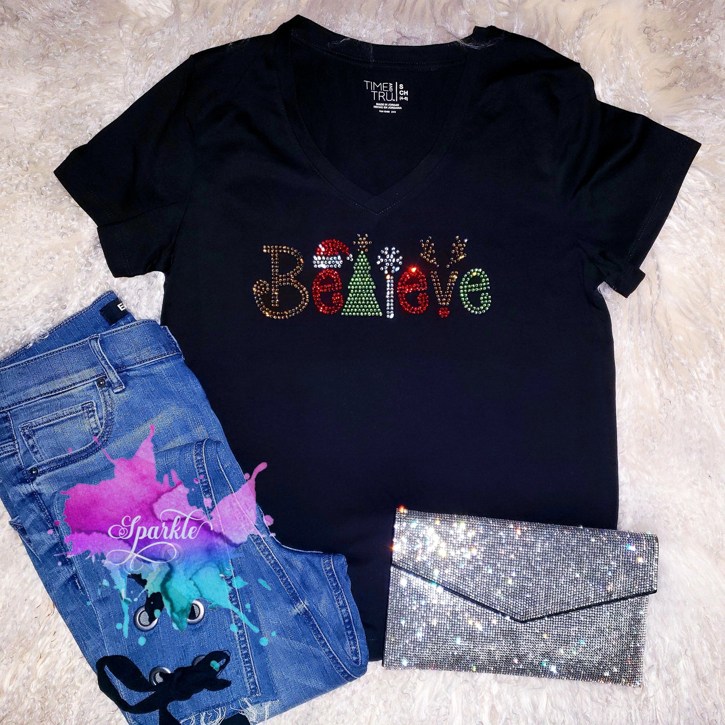 Believe Rhinestone Tee