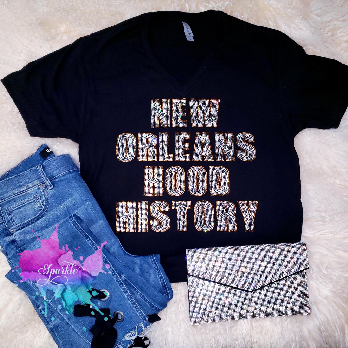 New Orleans Hood History Crystallized Tee