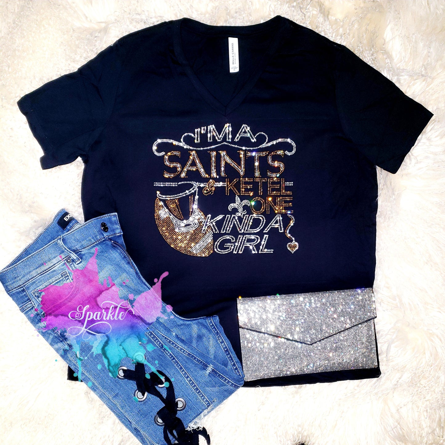 Saints and Ketel One Rhinestone Tee