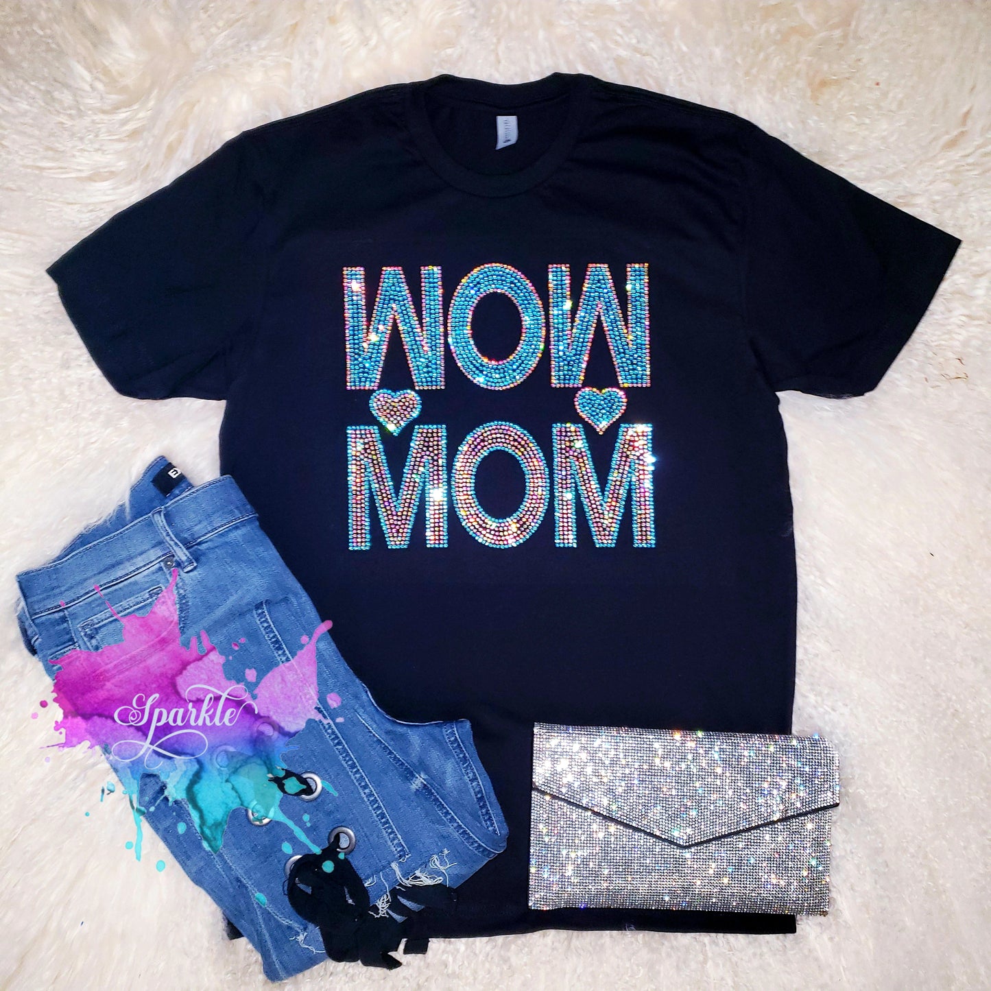 Wow Mom Crystallized Tee