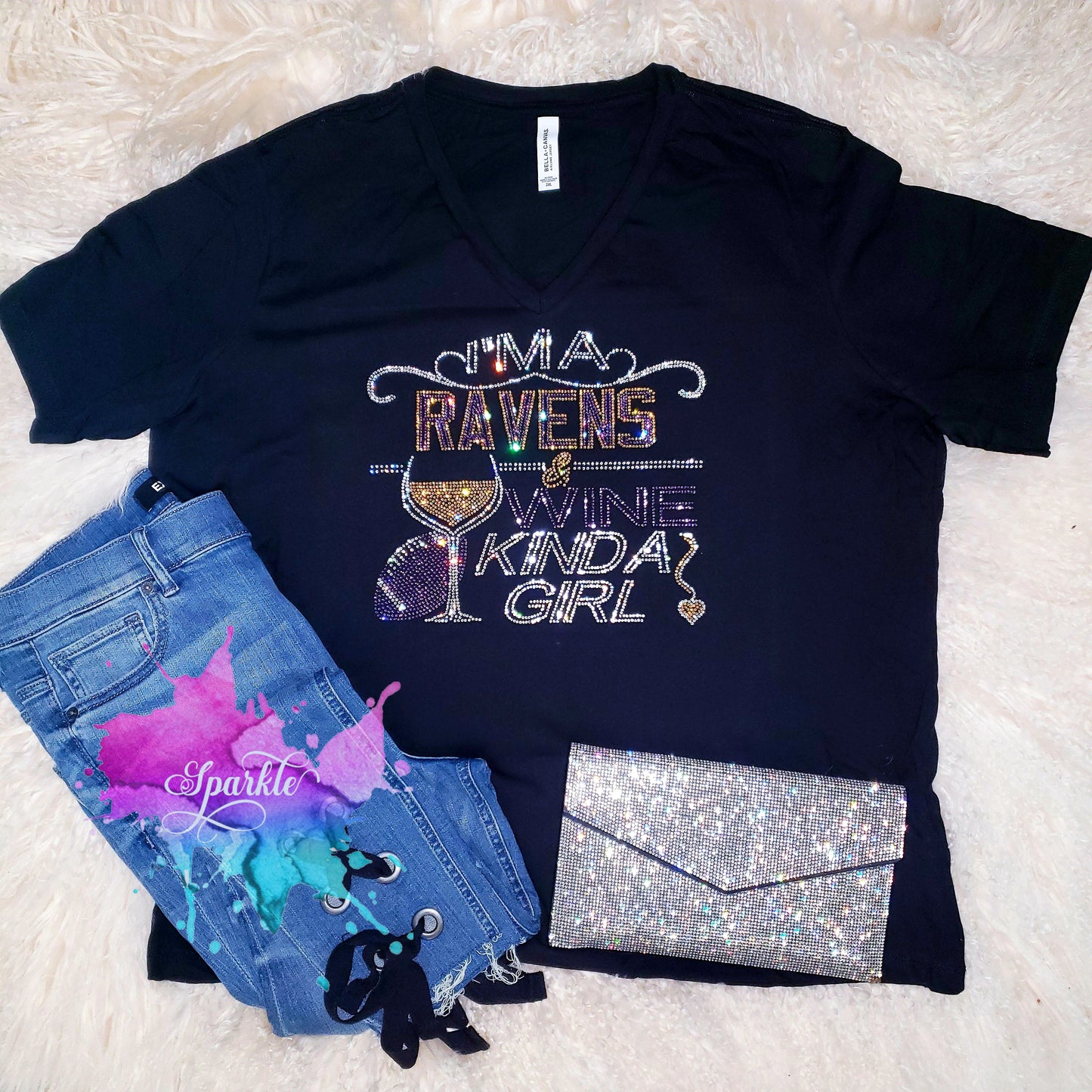 Ravens and Wine Crystallized Tee