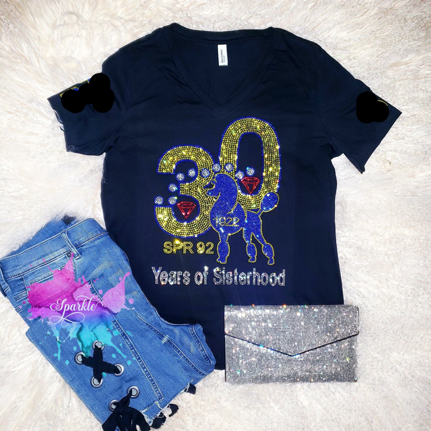 30 Years of Sisterhood w/ Sleeves Crystallized Tee
