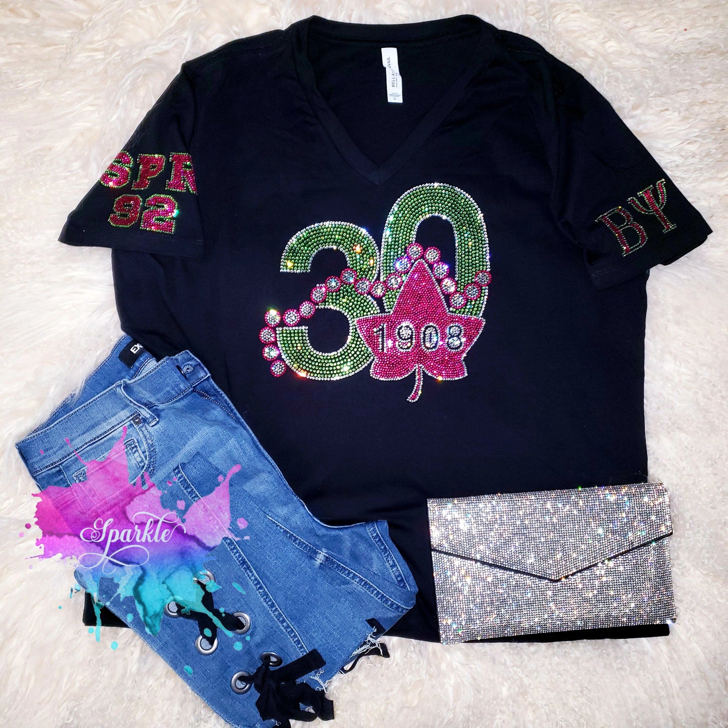 Beta Psi Customized Crystallized Tee