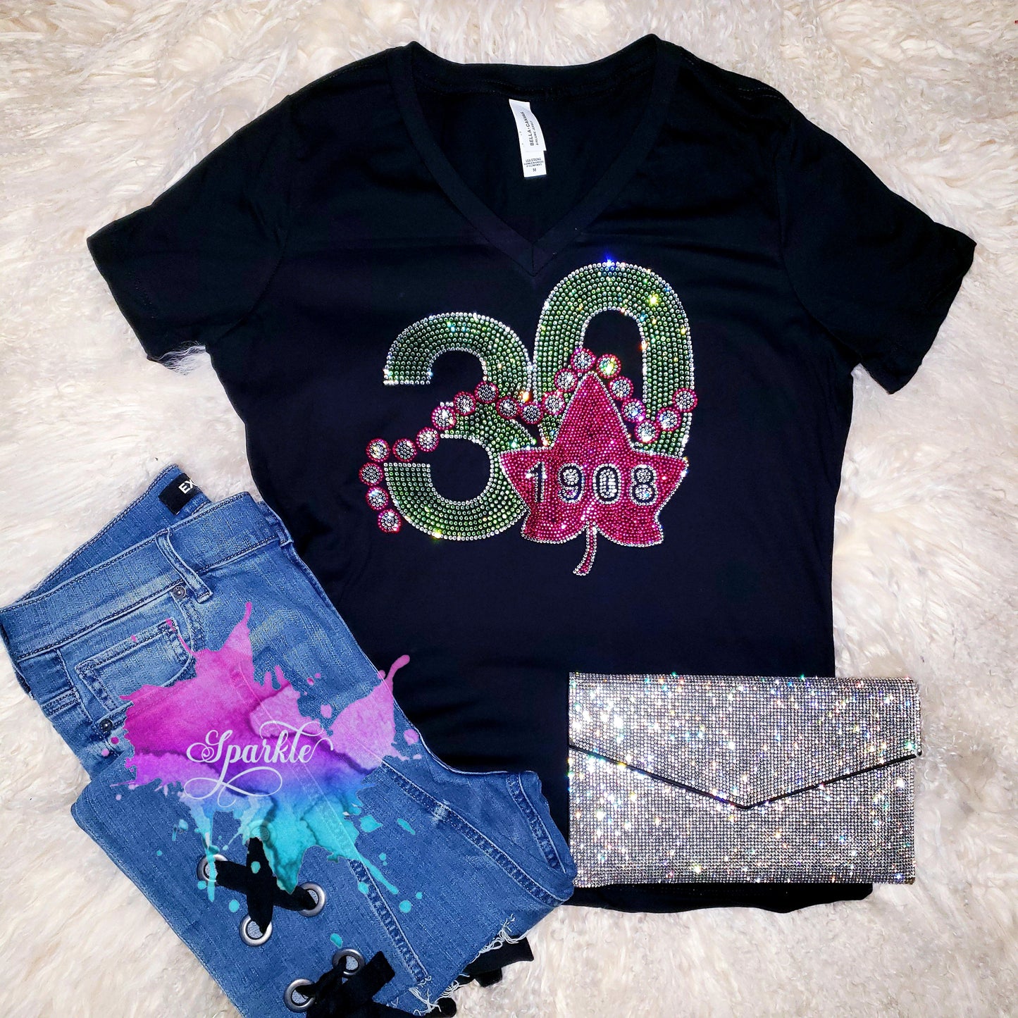 Beta Psi 30 Years on the Vine Crystallized Tee