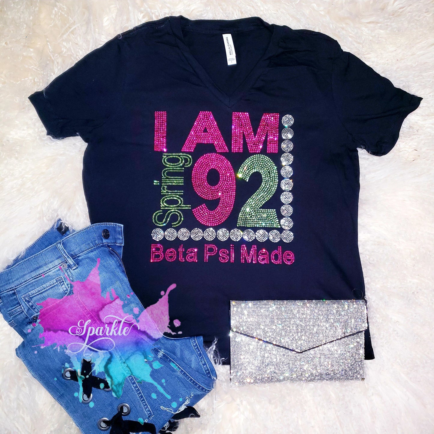 Zeta Pi Cross Year Crystallized Tee