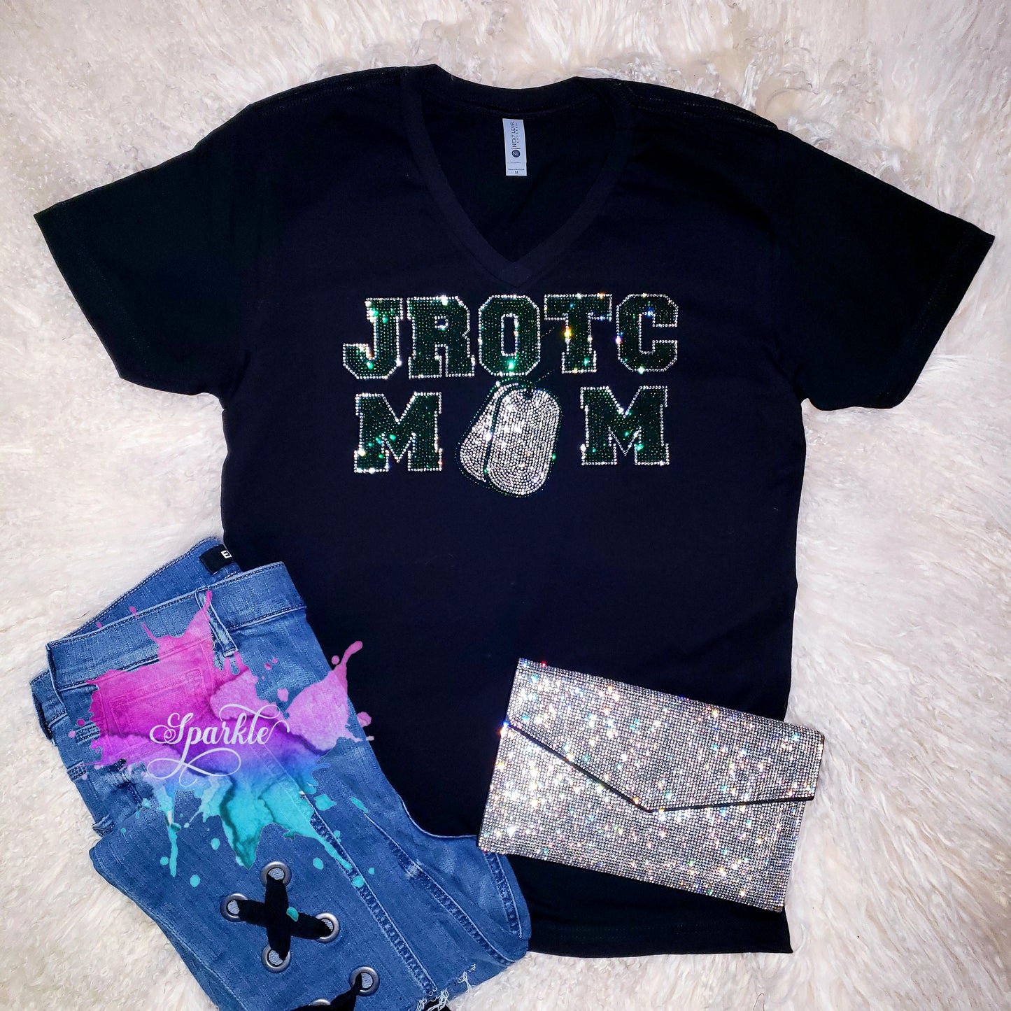 JROTC Mom Crystallized Tee