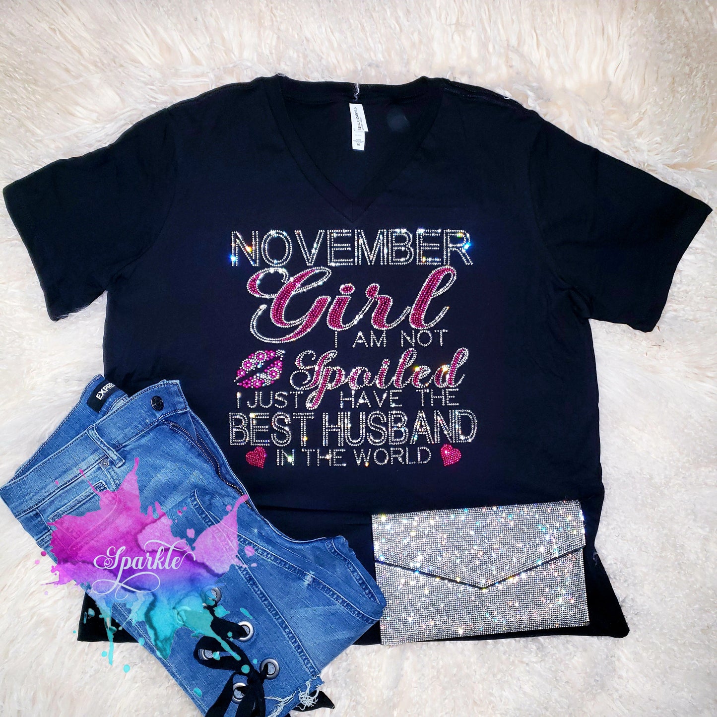 Spoiled By My Husband Crystallized Tee