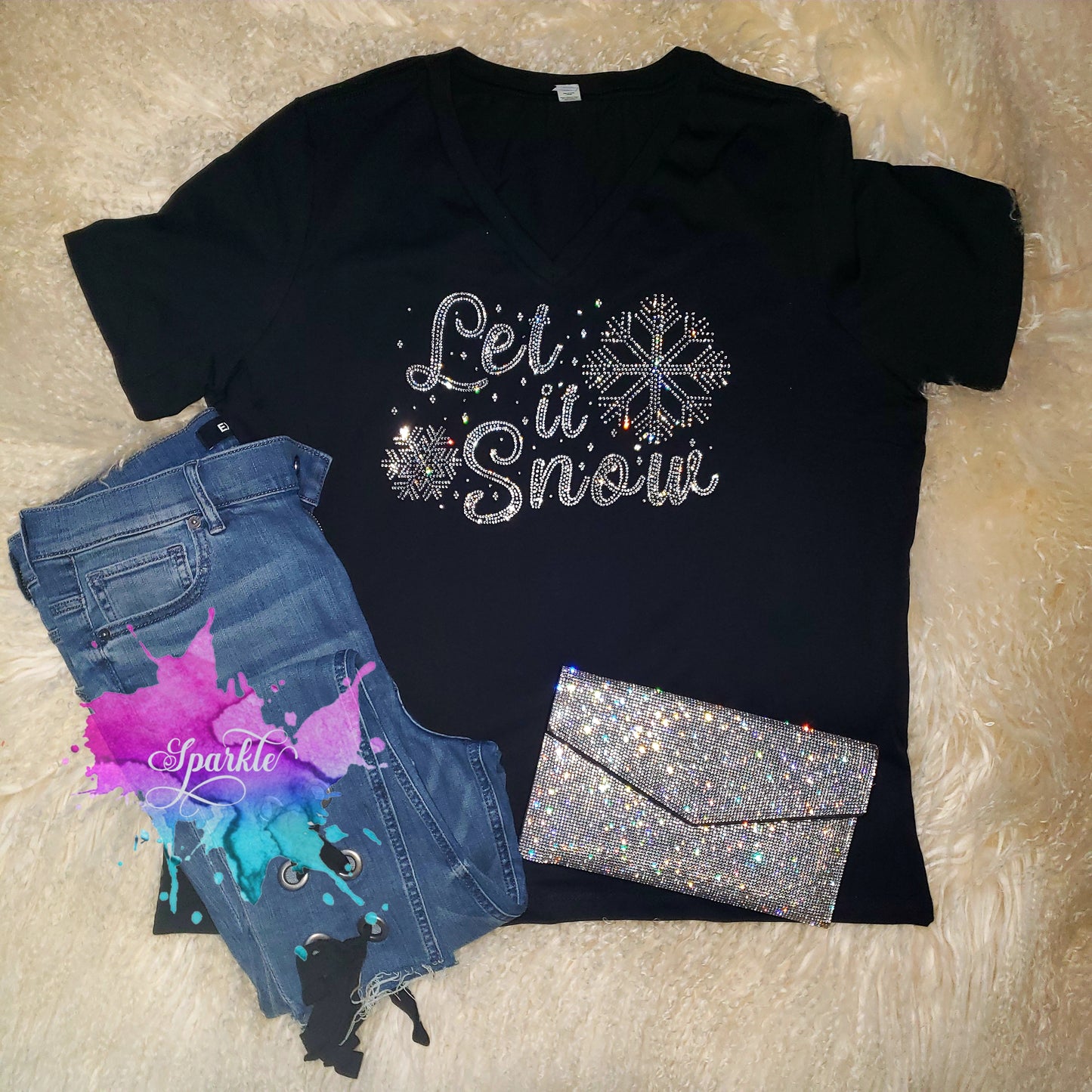 Let It Snow Crystallized Tee