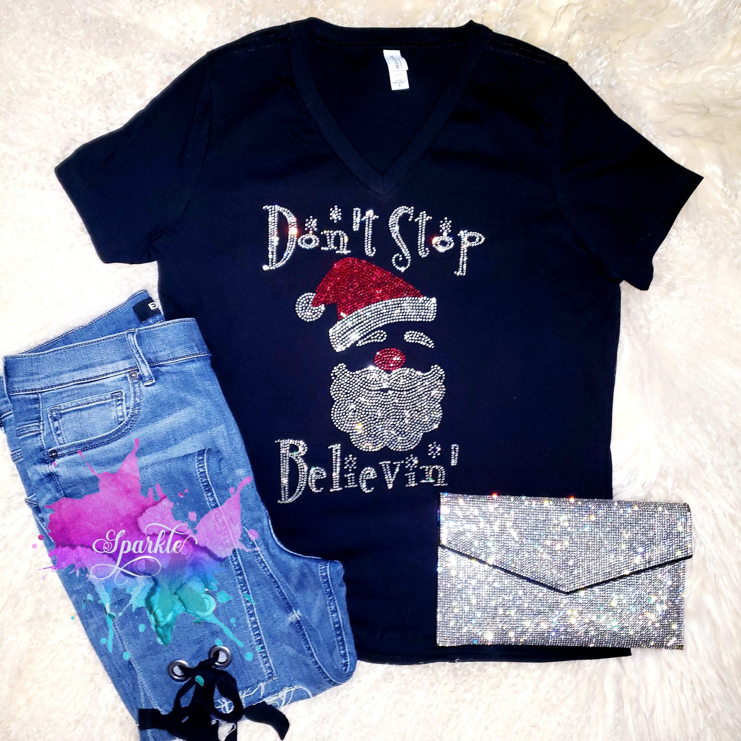 Don't Stop Believin' Rhinestone Tee