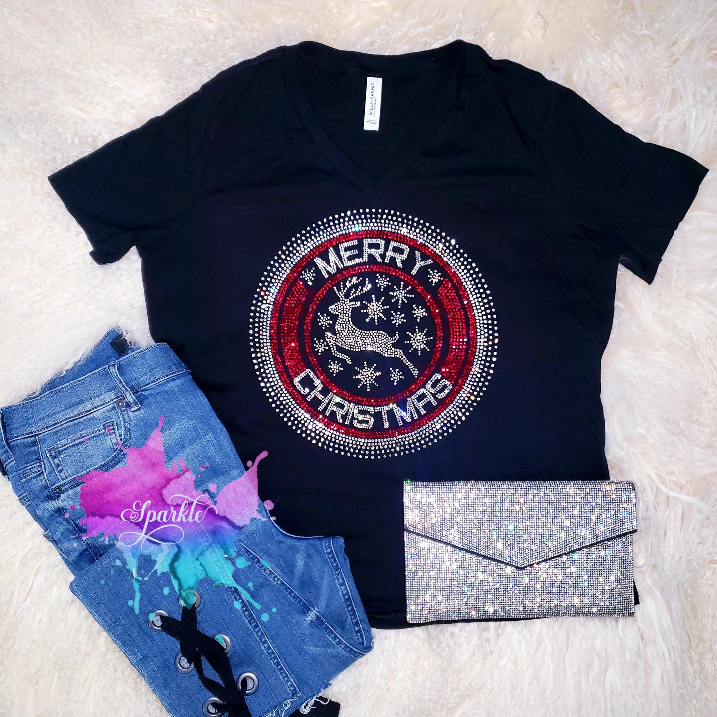 *Sale* Merry Christmas Crystallized Tee