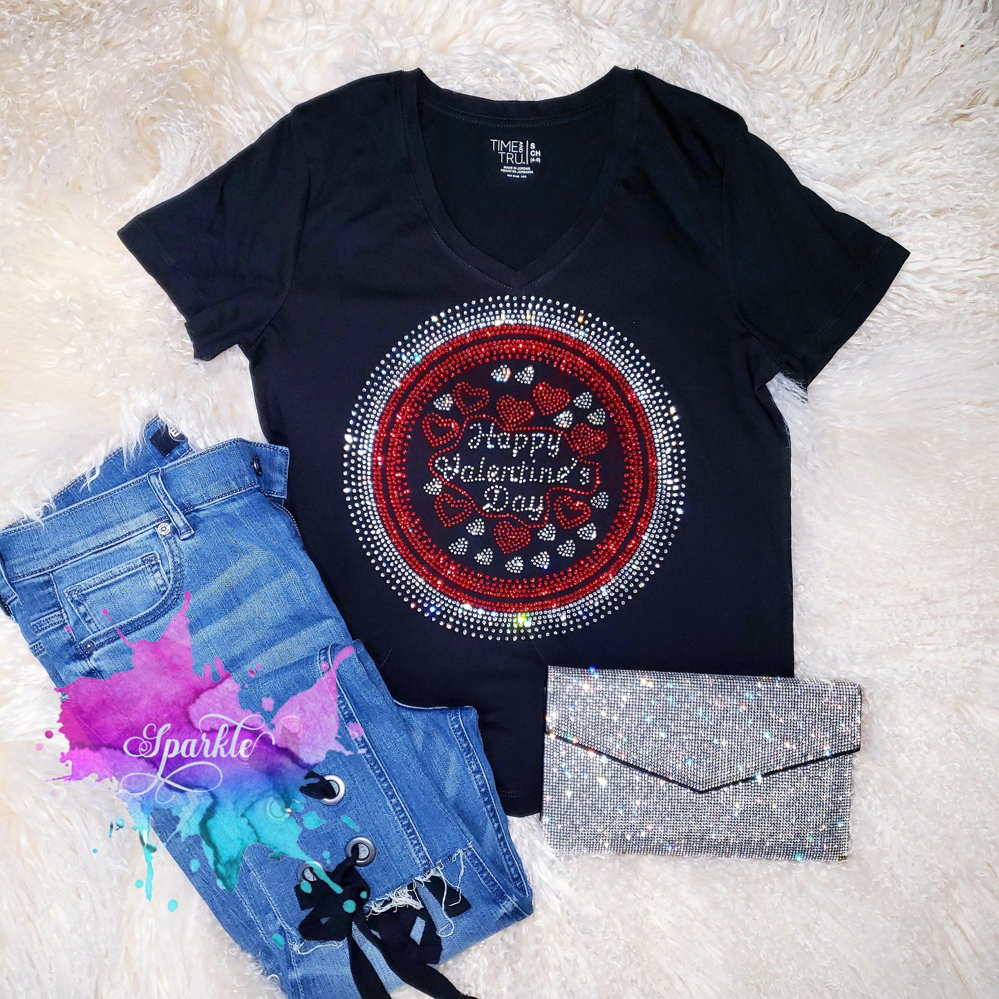 Happy V Day Crystallized Tee