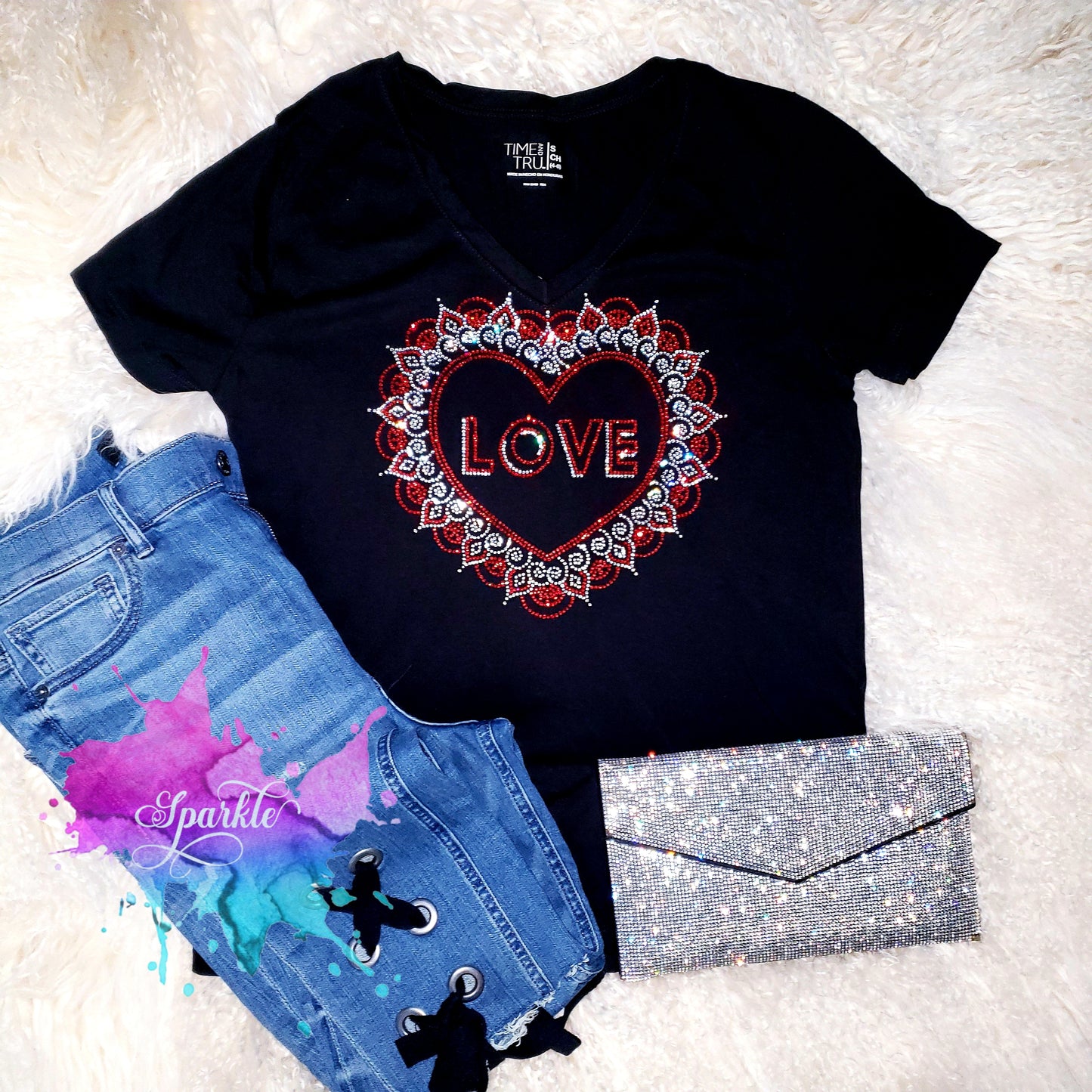 Valentine's Heart Crystallized Tee