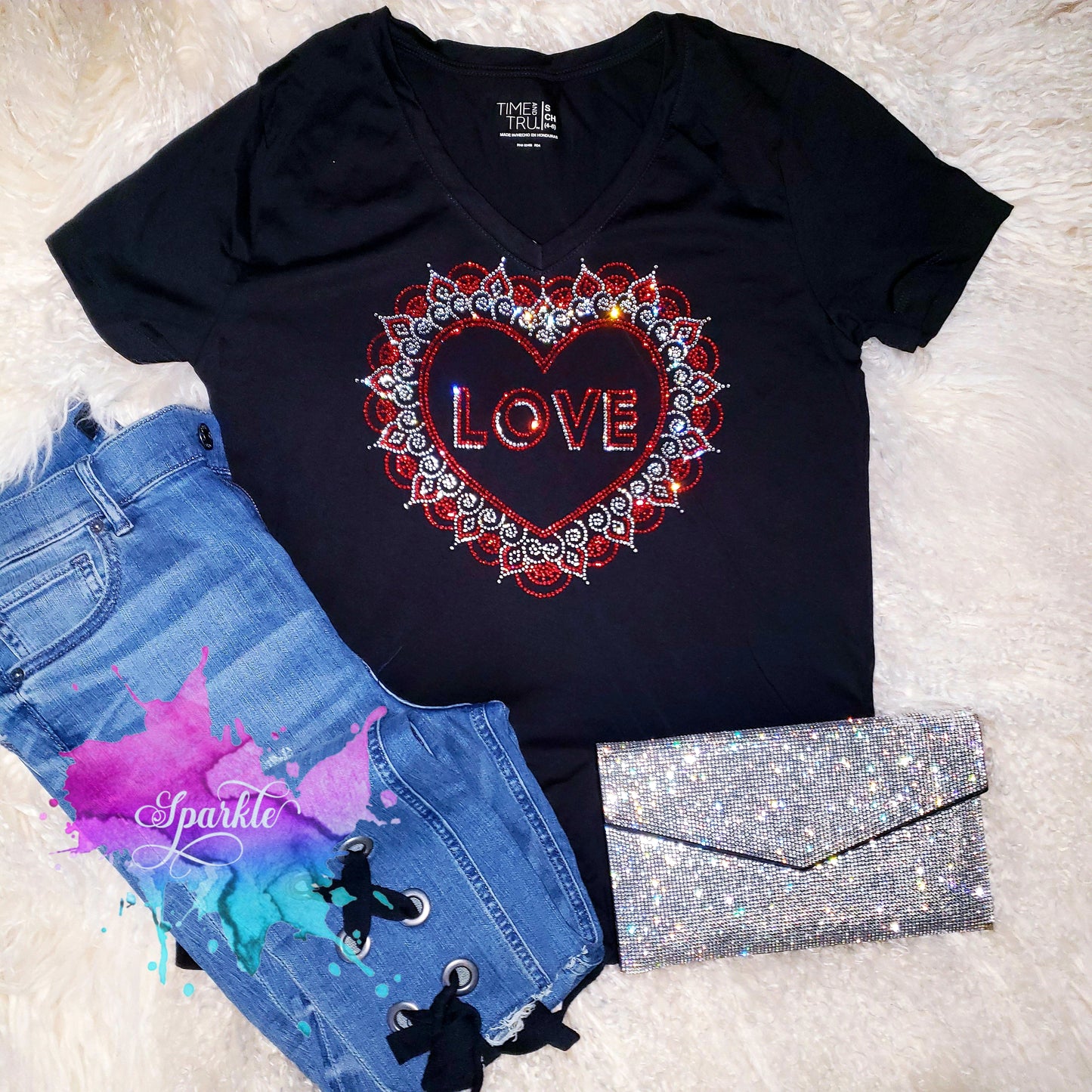 Valentine's Heart Crystallized Tee