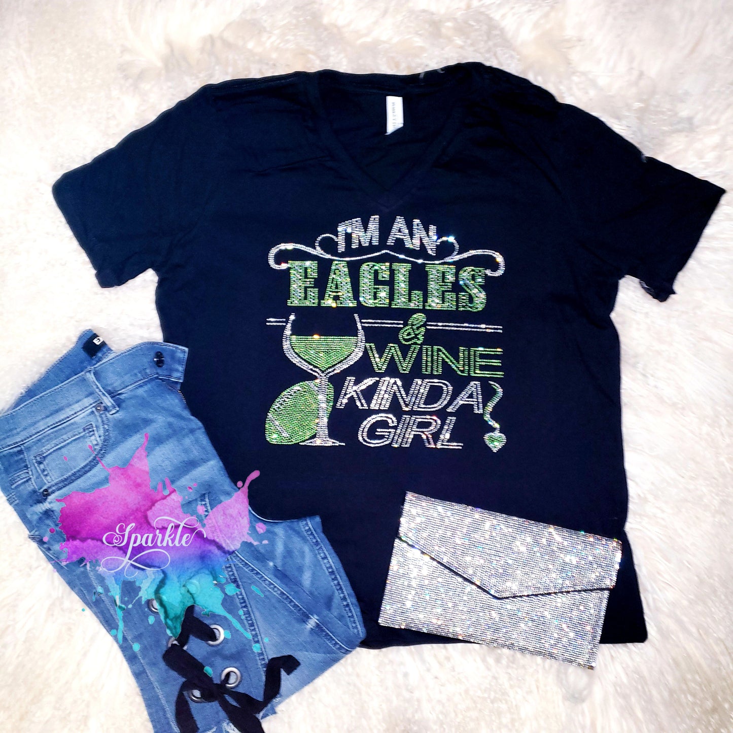 Eagles and Wine Crystallized Tee