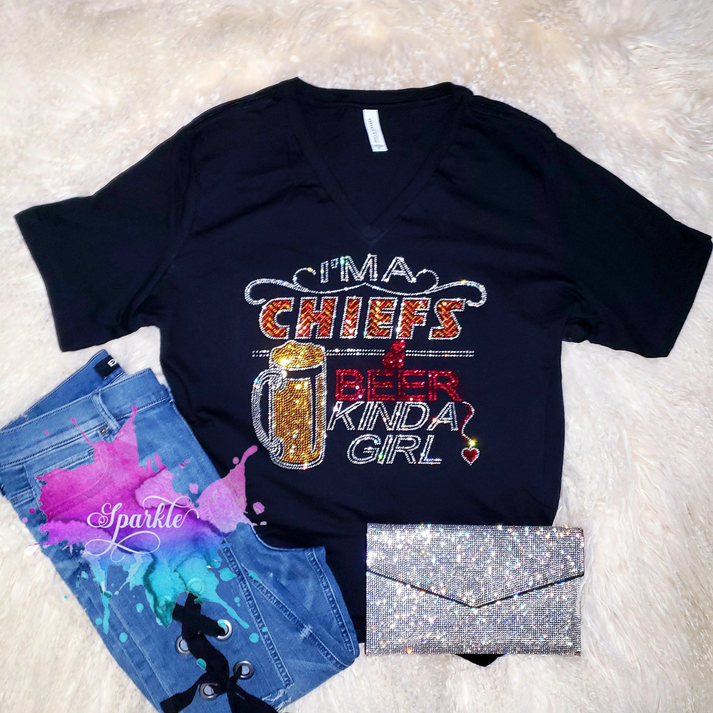 Chiefs and Beer Crystallized Tee