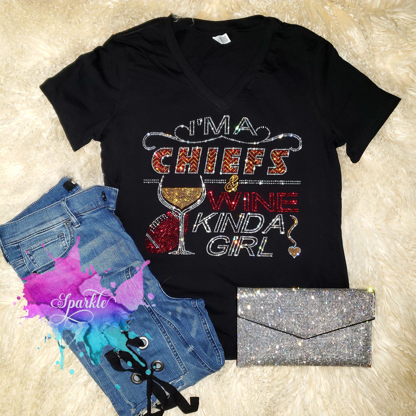 Chiefs and Wine Crystallized Tee