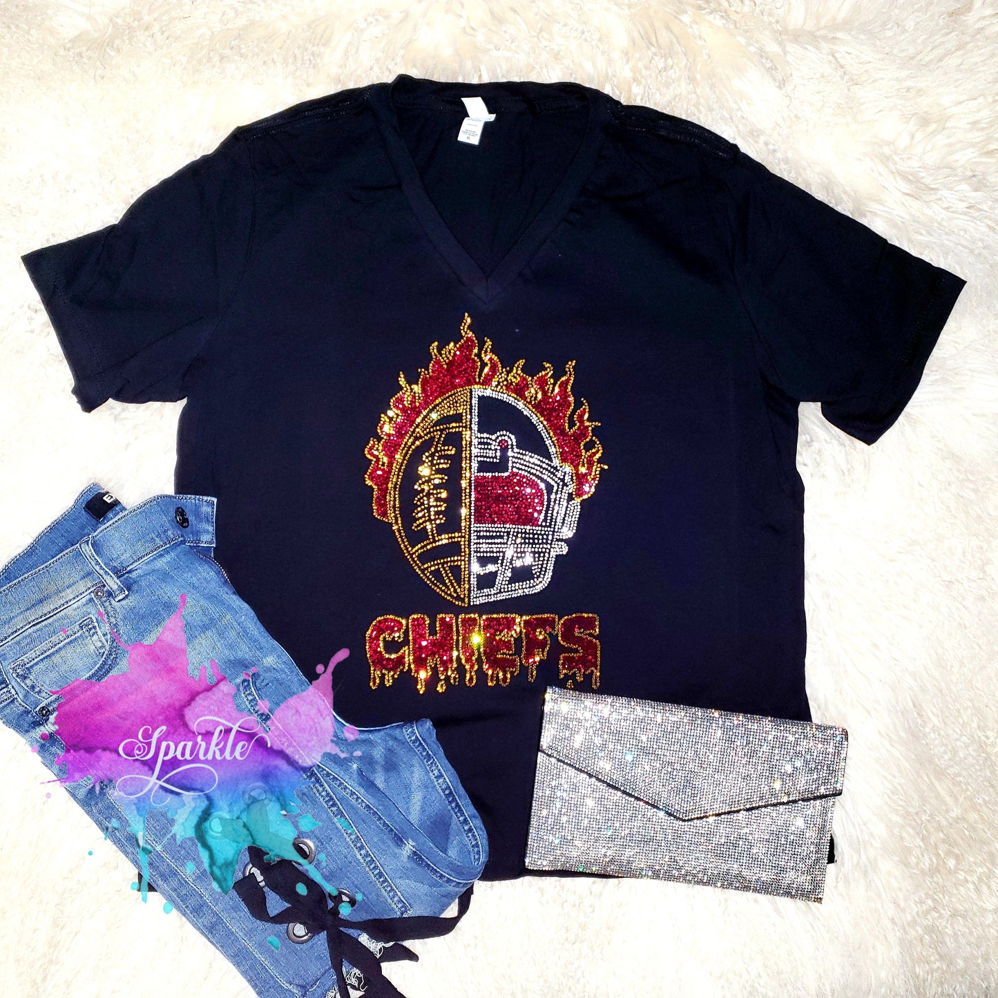 Flaming Chiefs Crystallized Tee