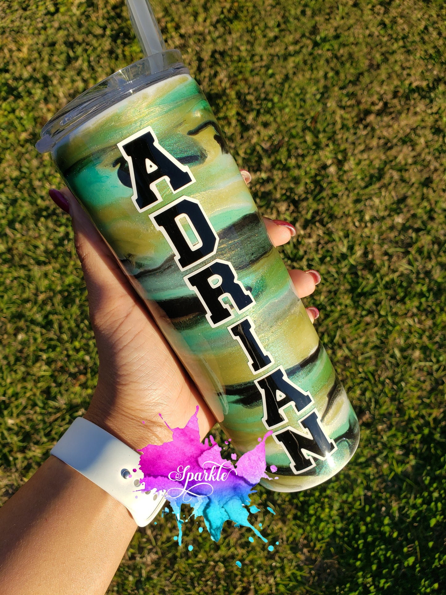 Personalized Stainless Steel Camo Tumbler