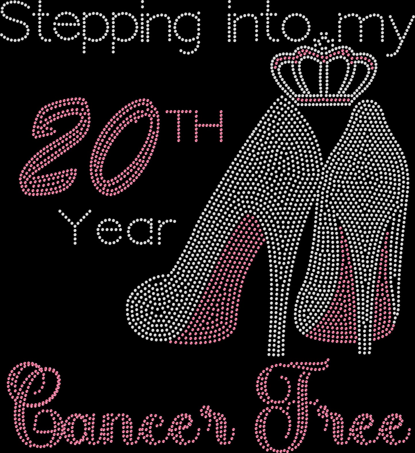 20 Years Cancer Free Crystallized Tee